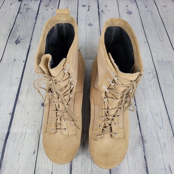 WELLCO | lace-up vibram sole suede military desert combat boots - Picture 4 of 10